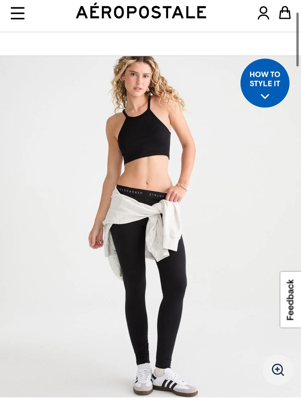 Set of 3 pairs - size medium - Aeropostale Black High-Waist Leggings